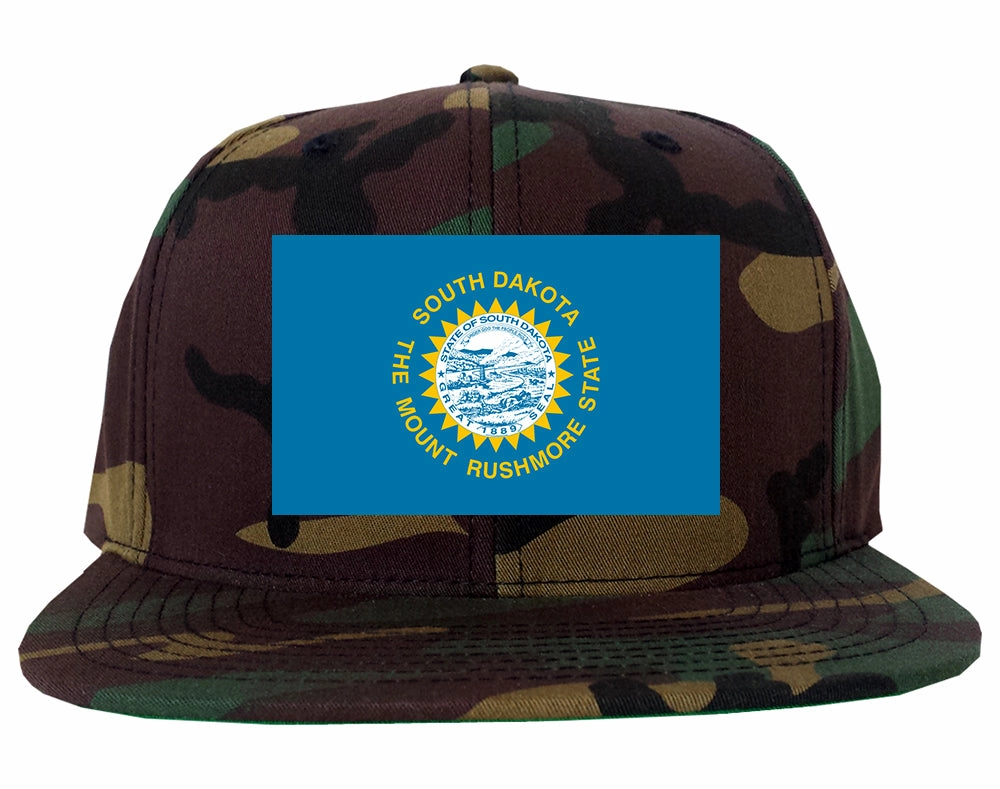 South Dakota State Flag SD Chest Mens Snapback Hat