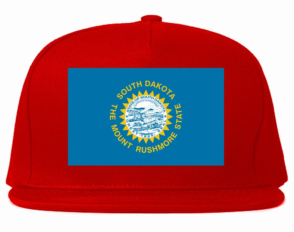 South Dakota State Flag SD Chest Mens Snapback Hat