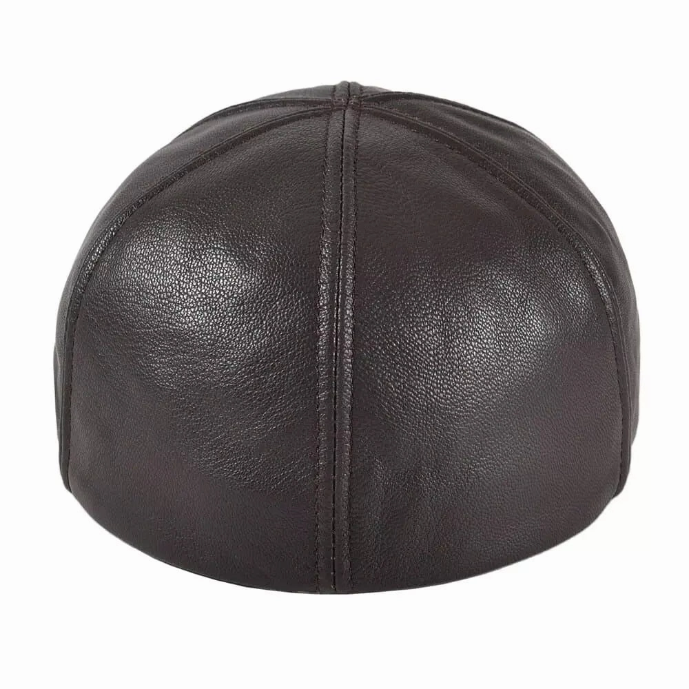 Springville Genuine Leather Flat Cap