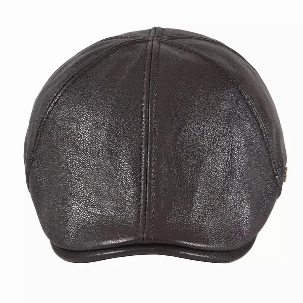 Springville Genuine Leather Flat Cap