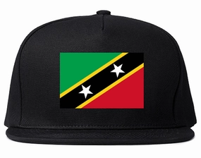 St. Kitts Flag Country Printed Snapback Hat Cap