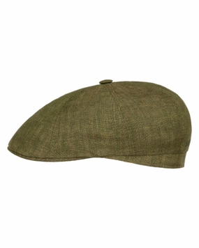 Stetson Bricksford 8 Panel Linen Flat Cap