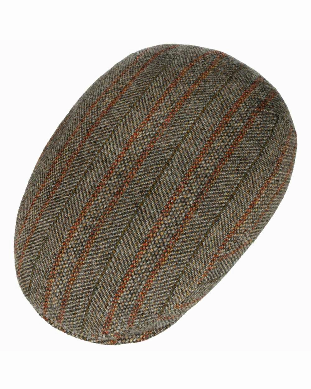 Stetson Kent Herringbone Stripe Flat Cap