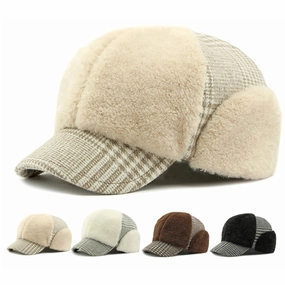 Stockholm Winter Earflaps Fur Baseball Cap