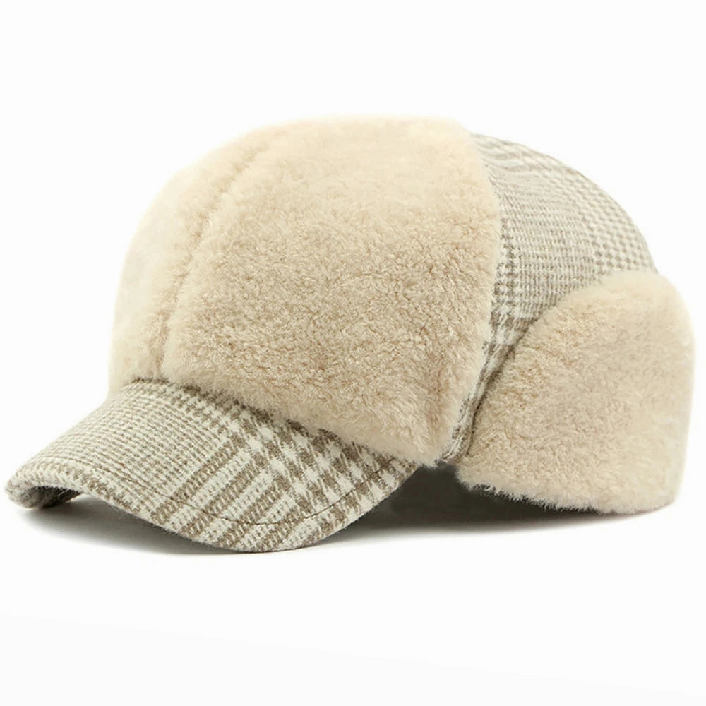 Stockholm Winter Earflaps Fur Baseball Cap