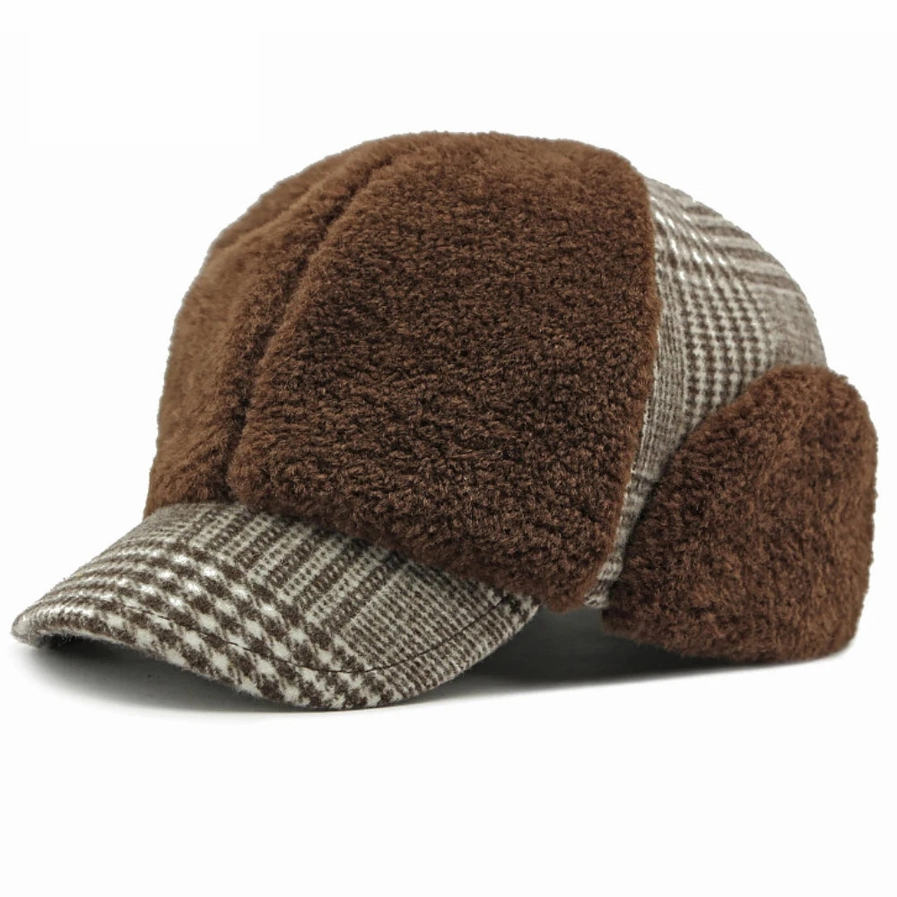 Stockholm Winter Earflaps Fur Baseball Cap