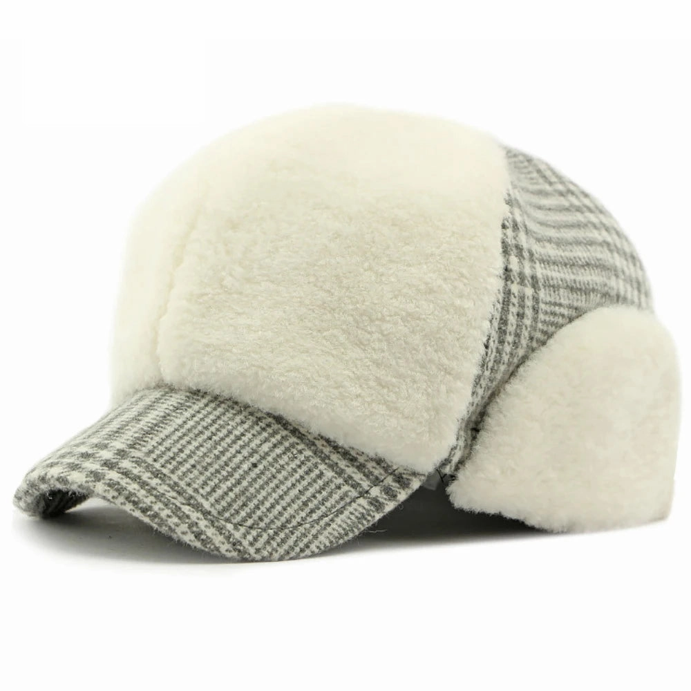 Stockholm Winter Earflaps Fur Baseball Cap