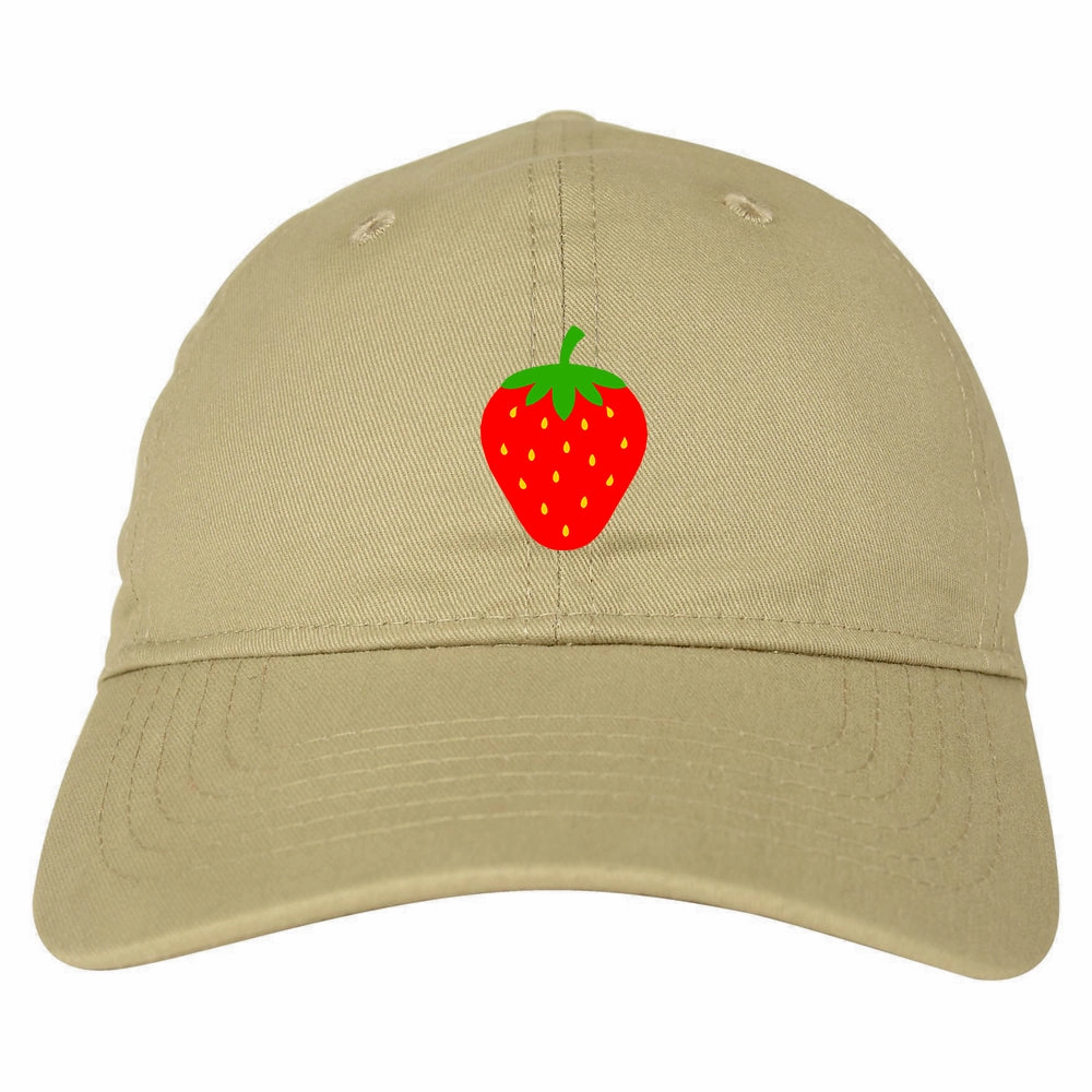 Strawberry Fruit Chest Mens Dad Hat