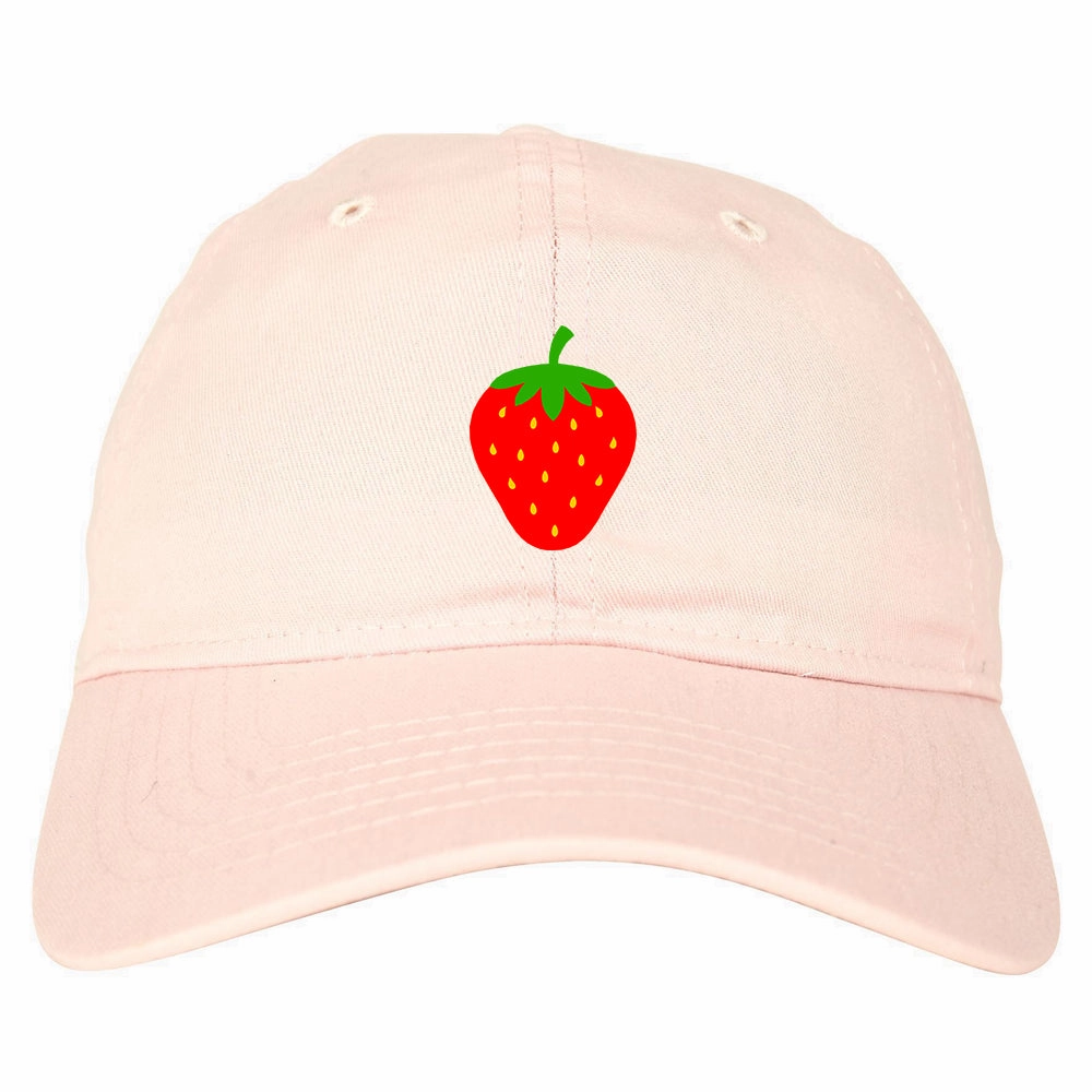 Strawberry Fruit Chest Mens Dad Hat