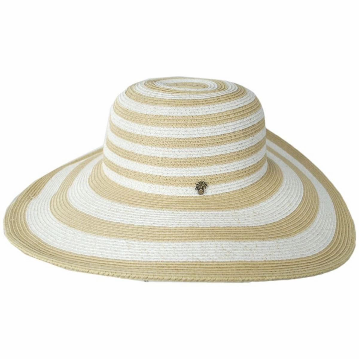 Stripe Lurex Toyo Straw Swinger Hat