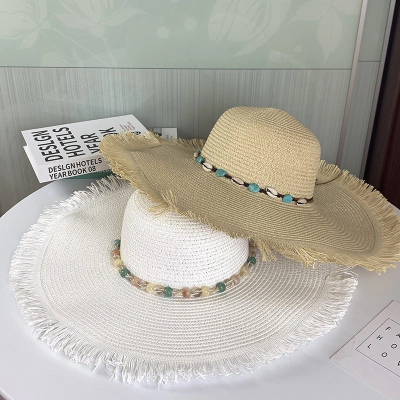 Summer UV Protection Wide-Brim Straw Hat New Sun Hat