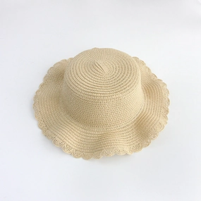 Sun Protection Straw Hat Women's Kids Plain Hat