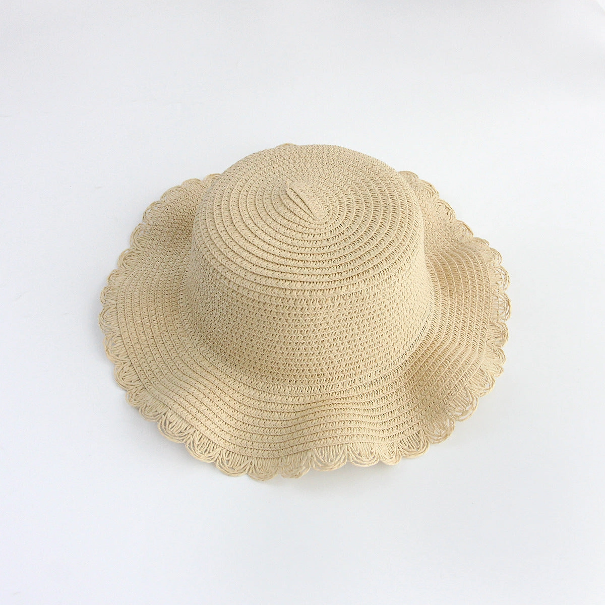 Sun Protection Straw Hat Women's Kids Plain Hat