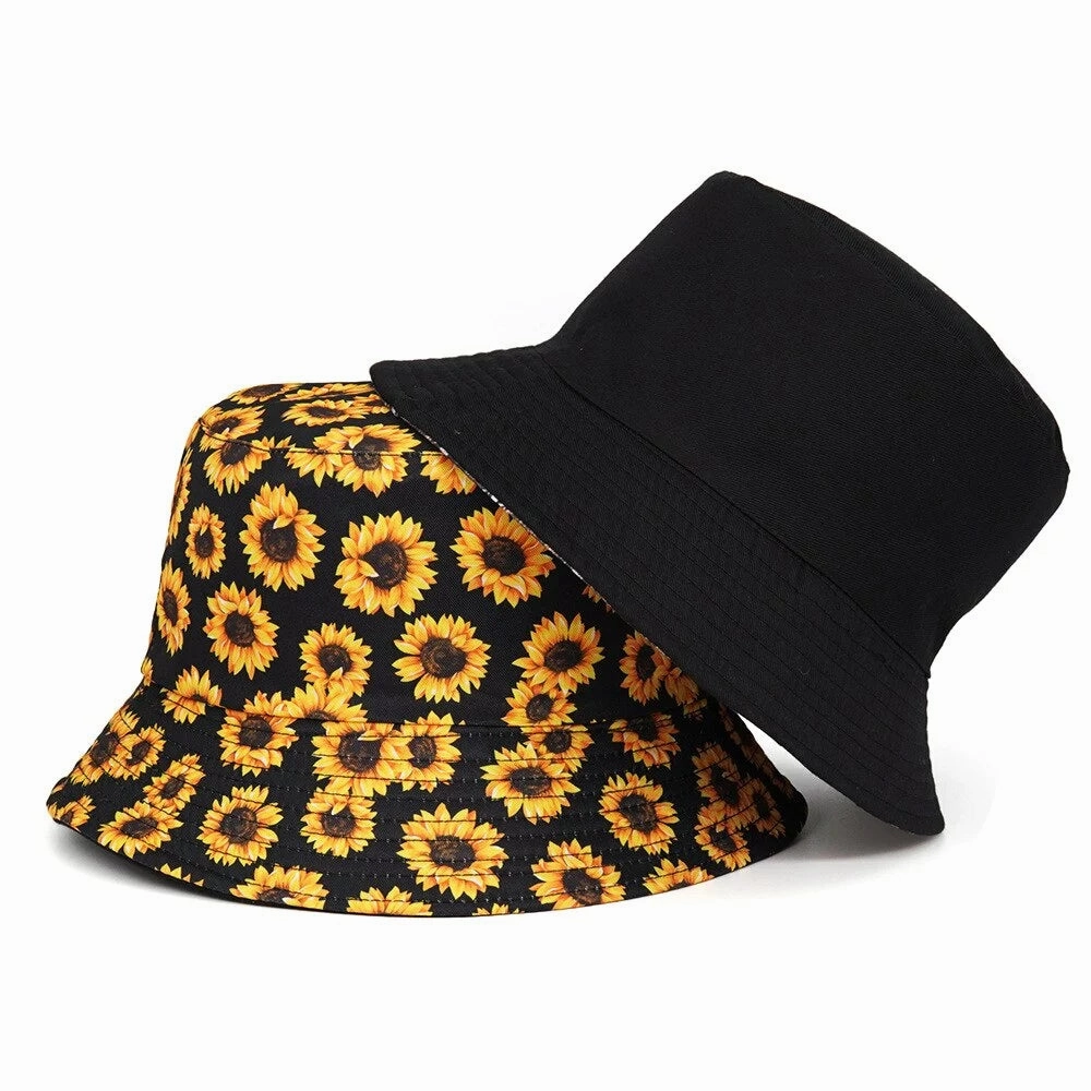 Sunflowers Reversible Bucket Hat