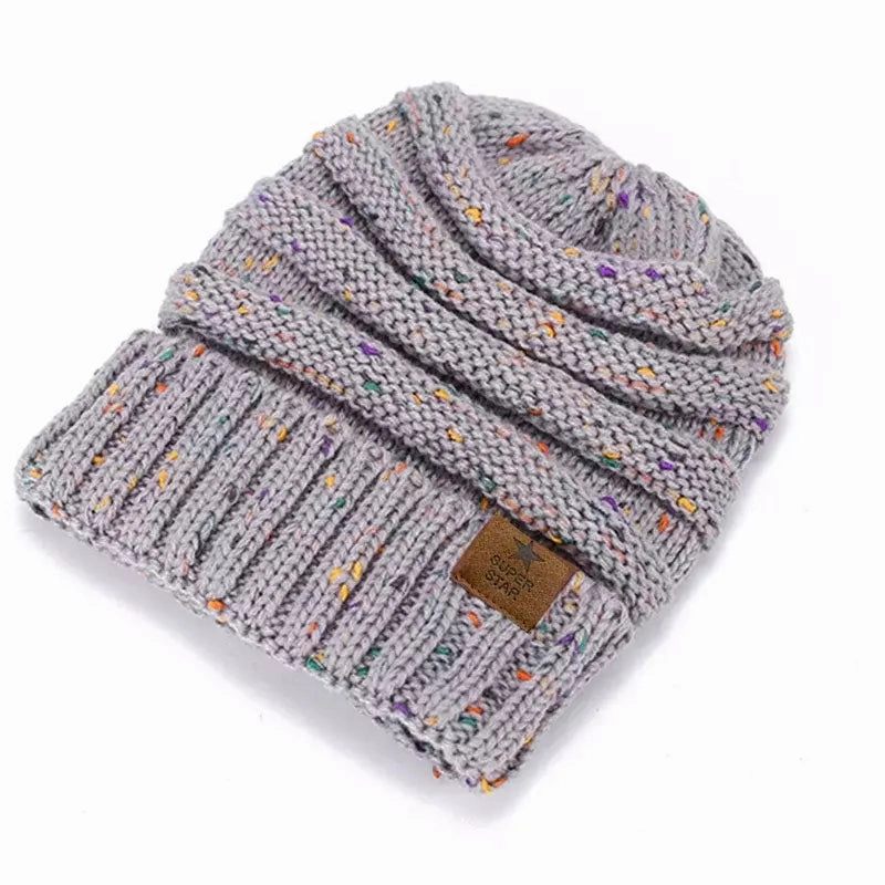 Super Star Knitted Flecked Beanie