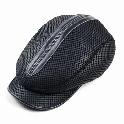 Sutton Genuine Leather Flat Cap