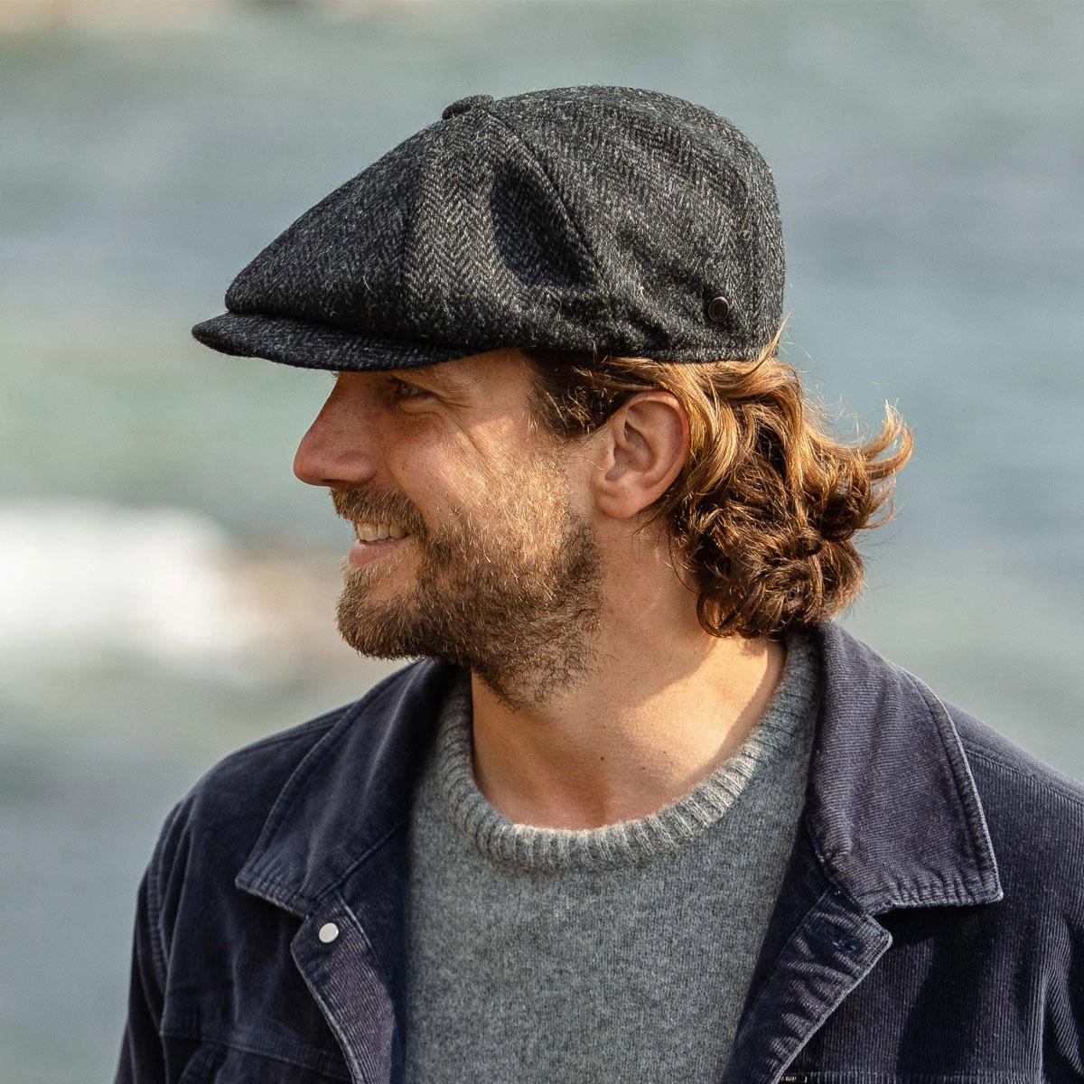 Taransay Harris Tweed Wool Newsboy Cap