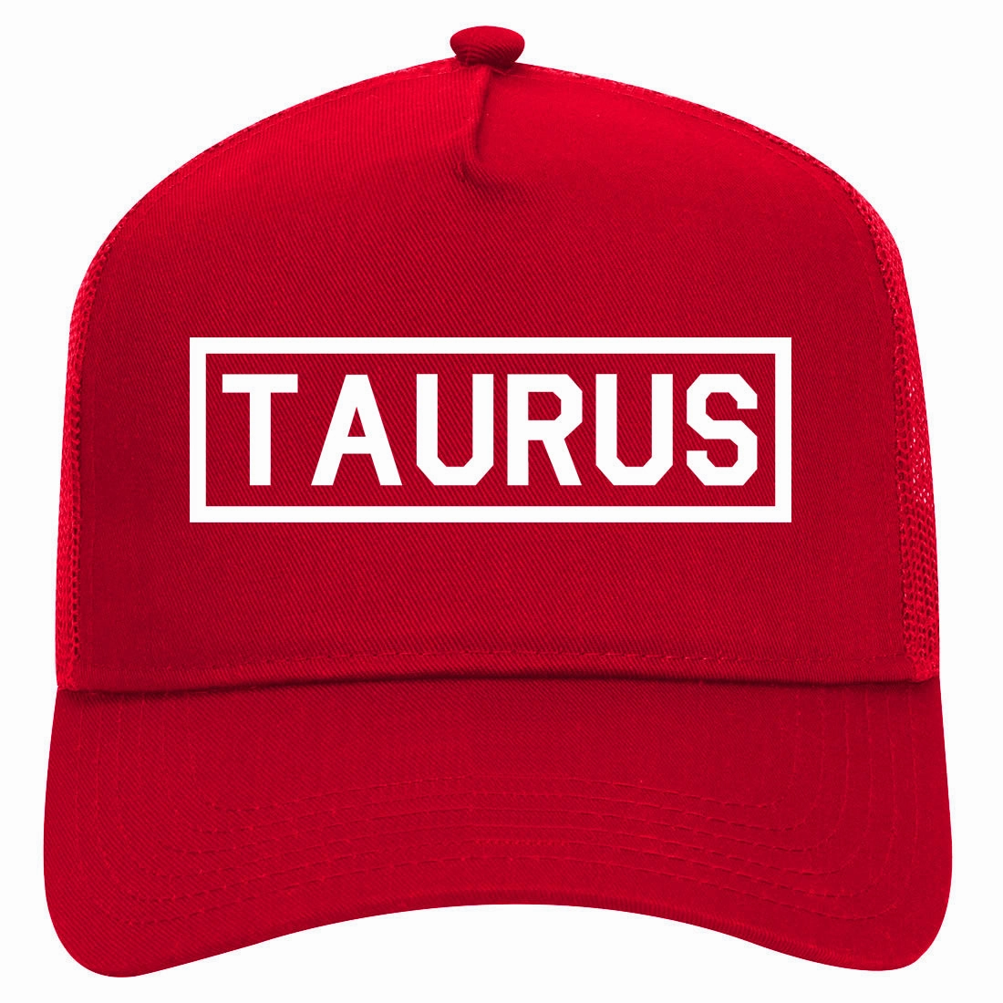 Taurus Horoscope Sign Retro Adult 5 Panel Mesh Trucker Hat