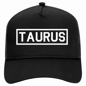Taurus Horoscope Sign Retro Adult 5 Panel Mesh Trucker Hat