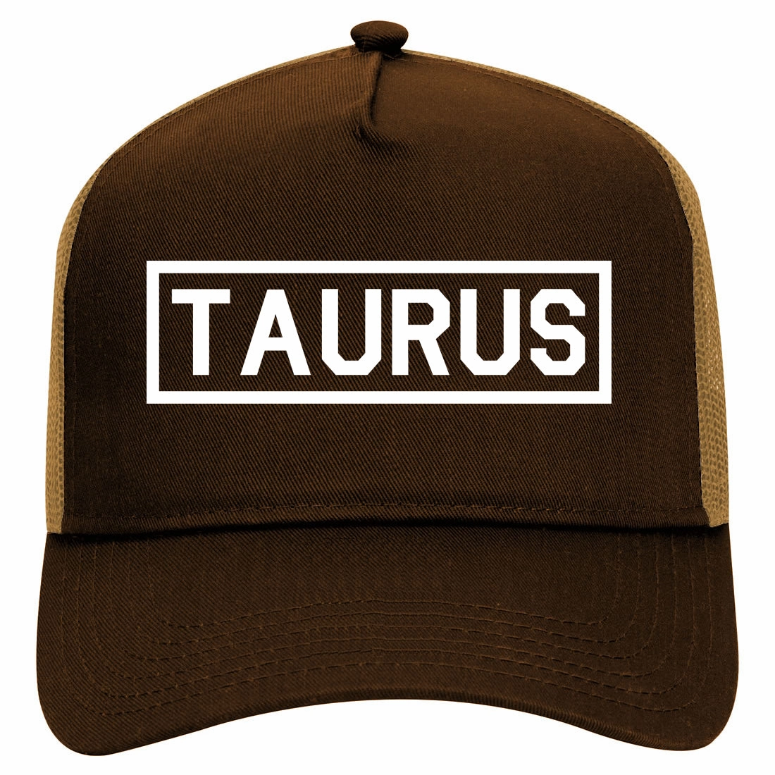 Taurus Horoscope Sign Retro Adult 5 Panel Mesh Trucker Hat
