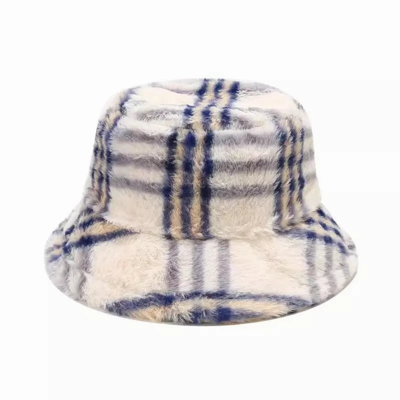 Taylor Fur Plaid Bucket Hat
