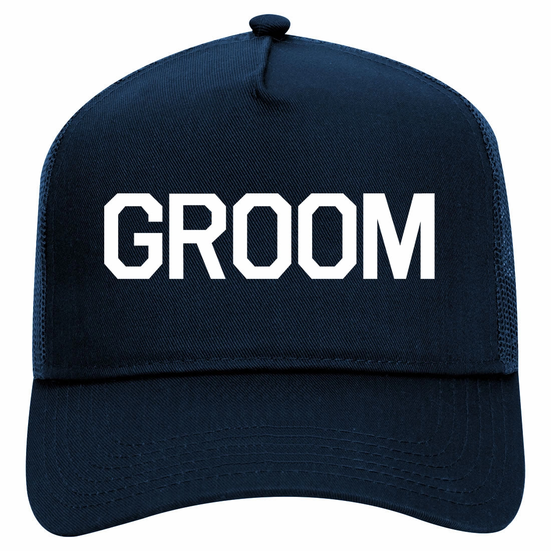 The Groom Bachelor Party Retro Adult 5 Panel Mesh Trucker Hat