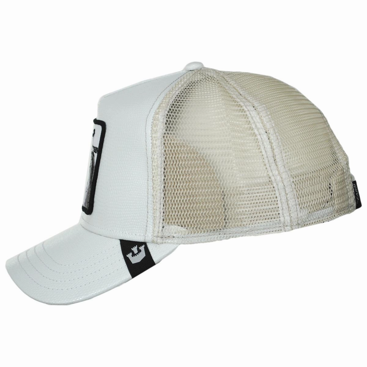The Killer Tiger Vegan Leather Mesh Trucker Snapback Baseball Cap