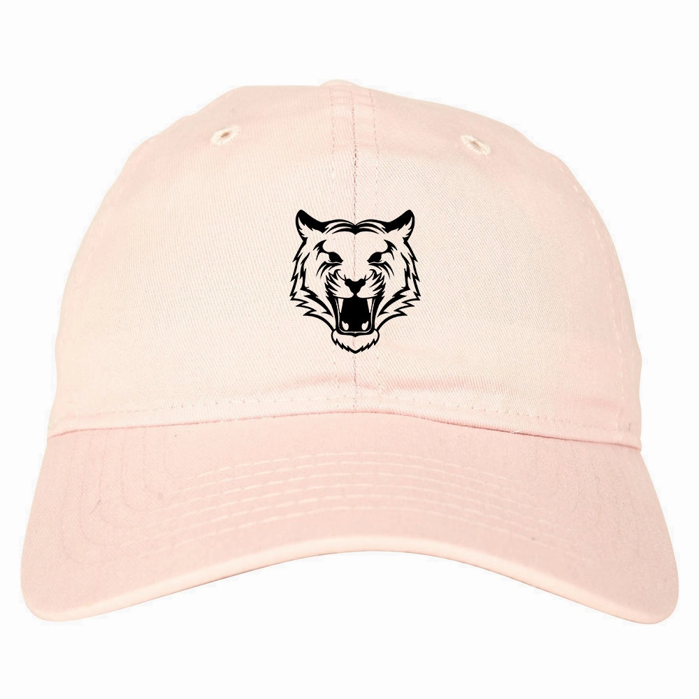 Tiger Face Outline Mens Dad Hat Baseball Cap