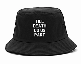 Till Death Do Us Part Skull Mens Bucket Hat
