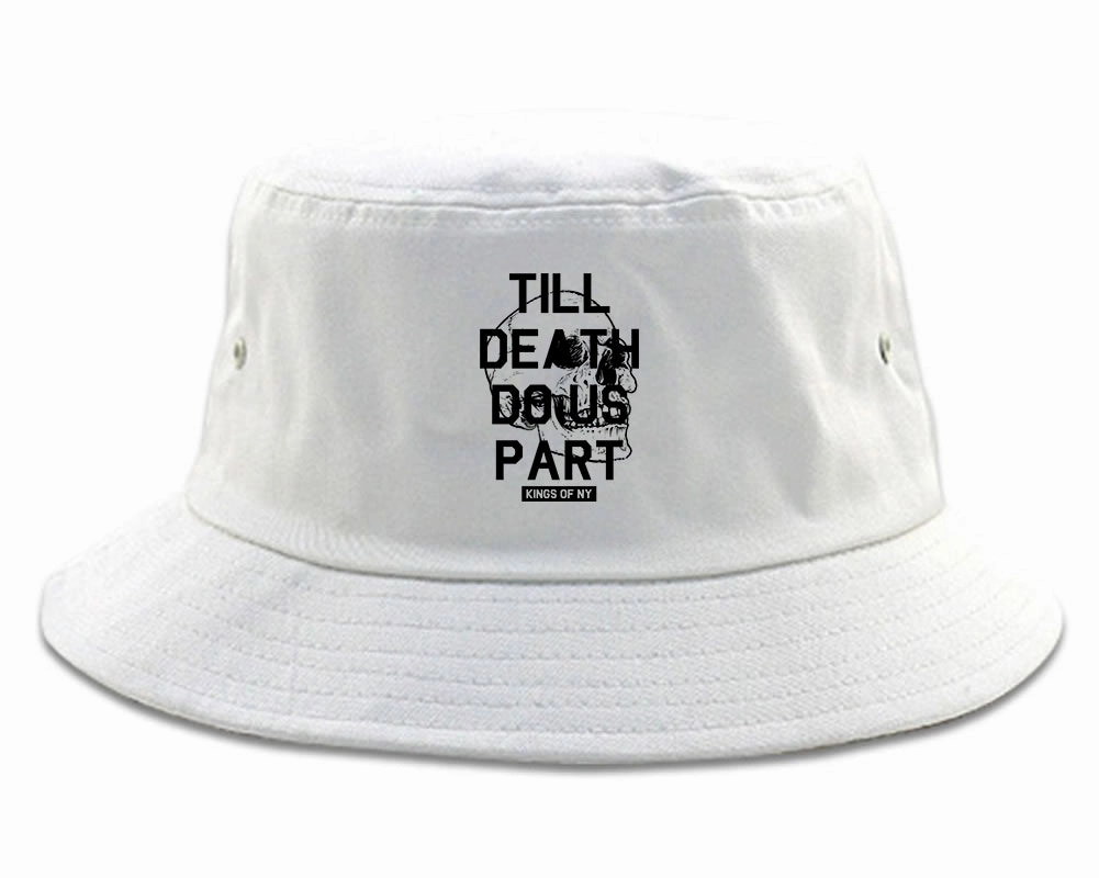 Till Death Do Us Part Skull Mens Bucket Hat