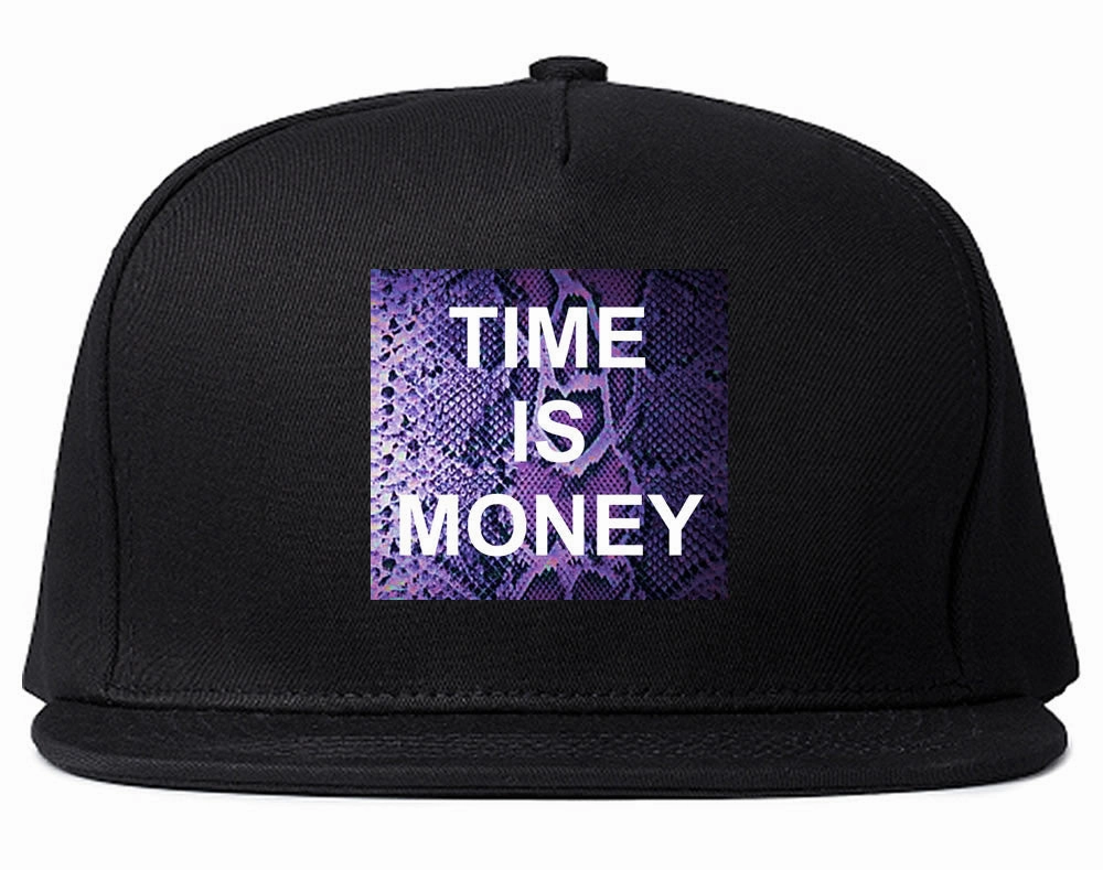 Time Is Money Snakesin Print Snapback Hat