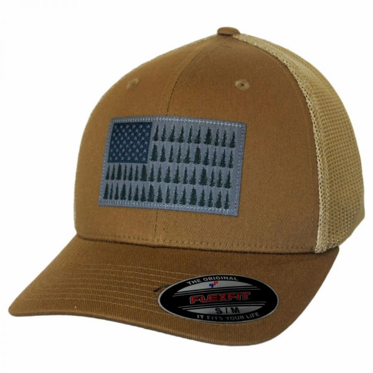 Tree Flag Mesh Flexfit Fitted Baseball Cap