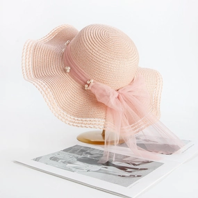 Trend Hat Women's Sun Protection Beach Foldable Bow