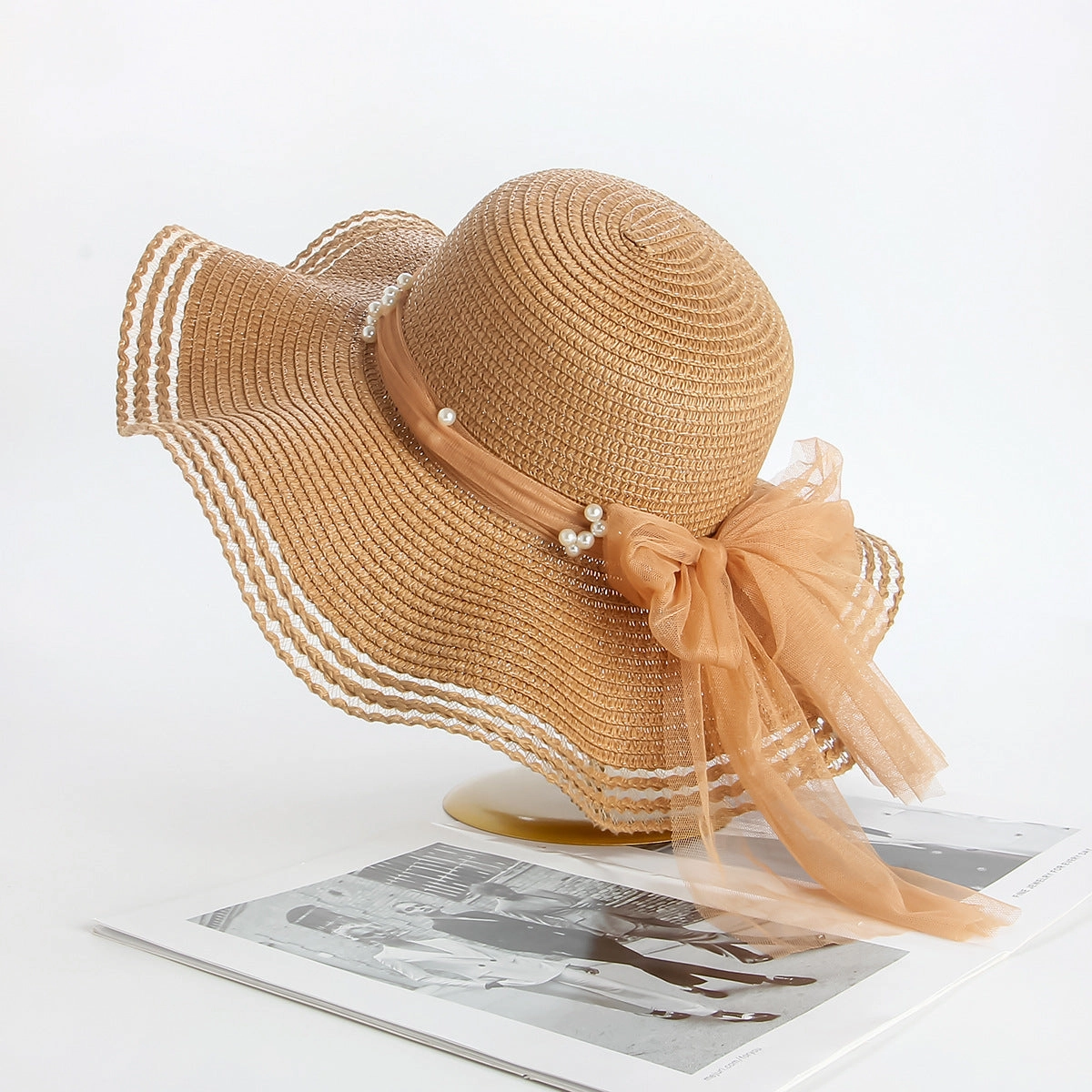 Trend Hat Women's Sun Protection Beach Foldable Bow
