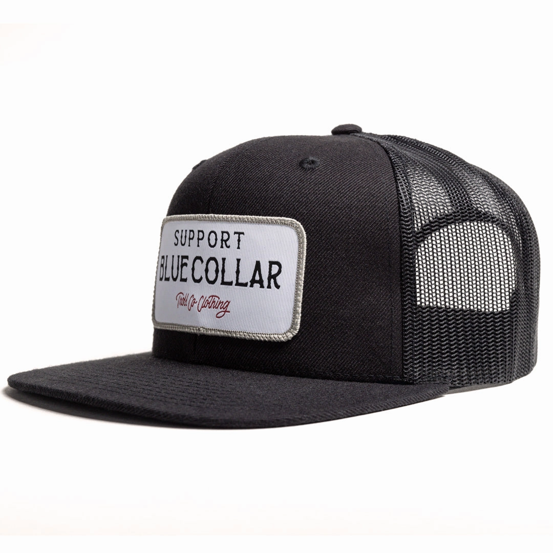 Troll Co. Men's Barricade "Support Blue Collar" Graphic Snapback Hat