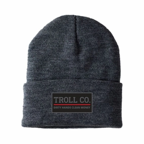 Troll Co. Premium "Dirty Hands, Clean Money" Patch Knit Beanie