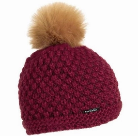Turtle Fur Women's Snowfall Sherpasoft Interior Lined Faux Fur Pom Knit Beanie