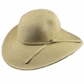 Tweed Toyo Straw Blend Floppy Sun Hat