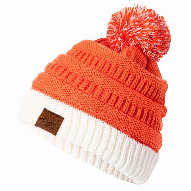 UR Bicolour Knitted Pompom Beanie