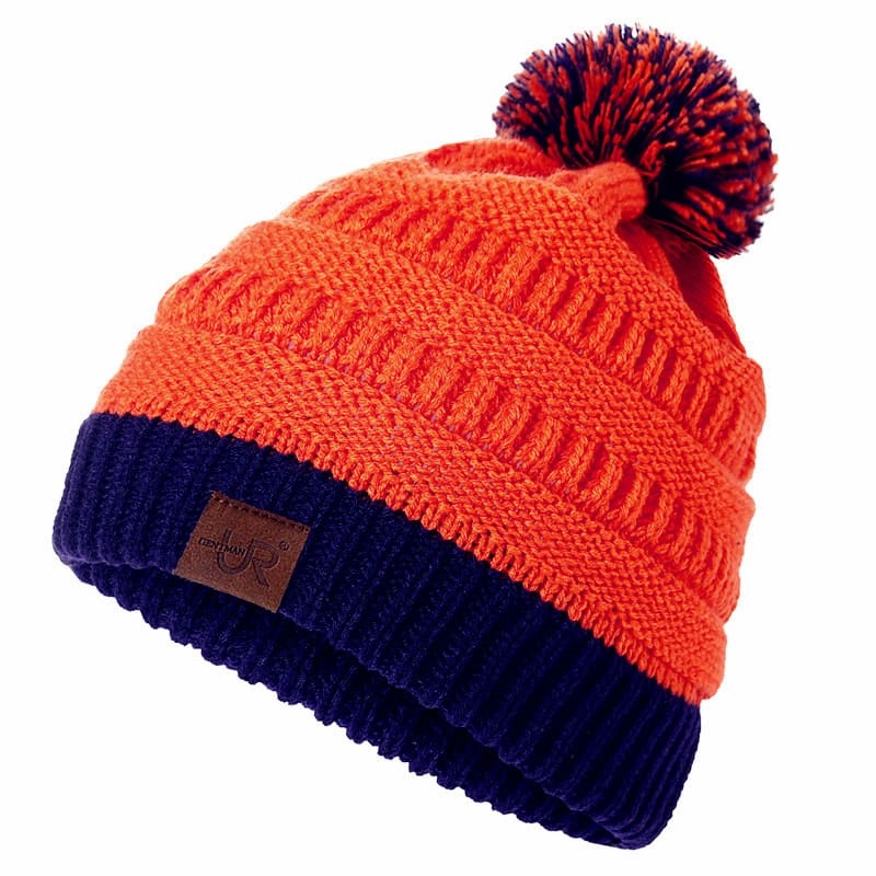 UR Bicolour Knitted Pompom Beanie