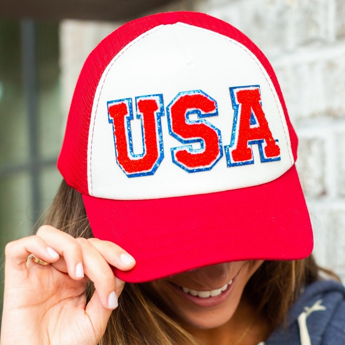 USA Letter Patch Trucker Hat