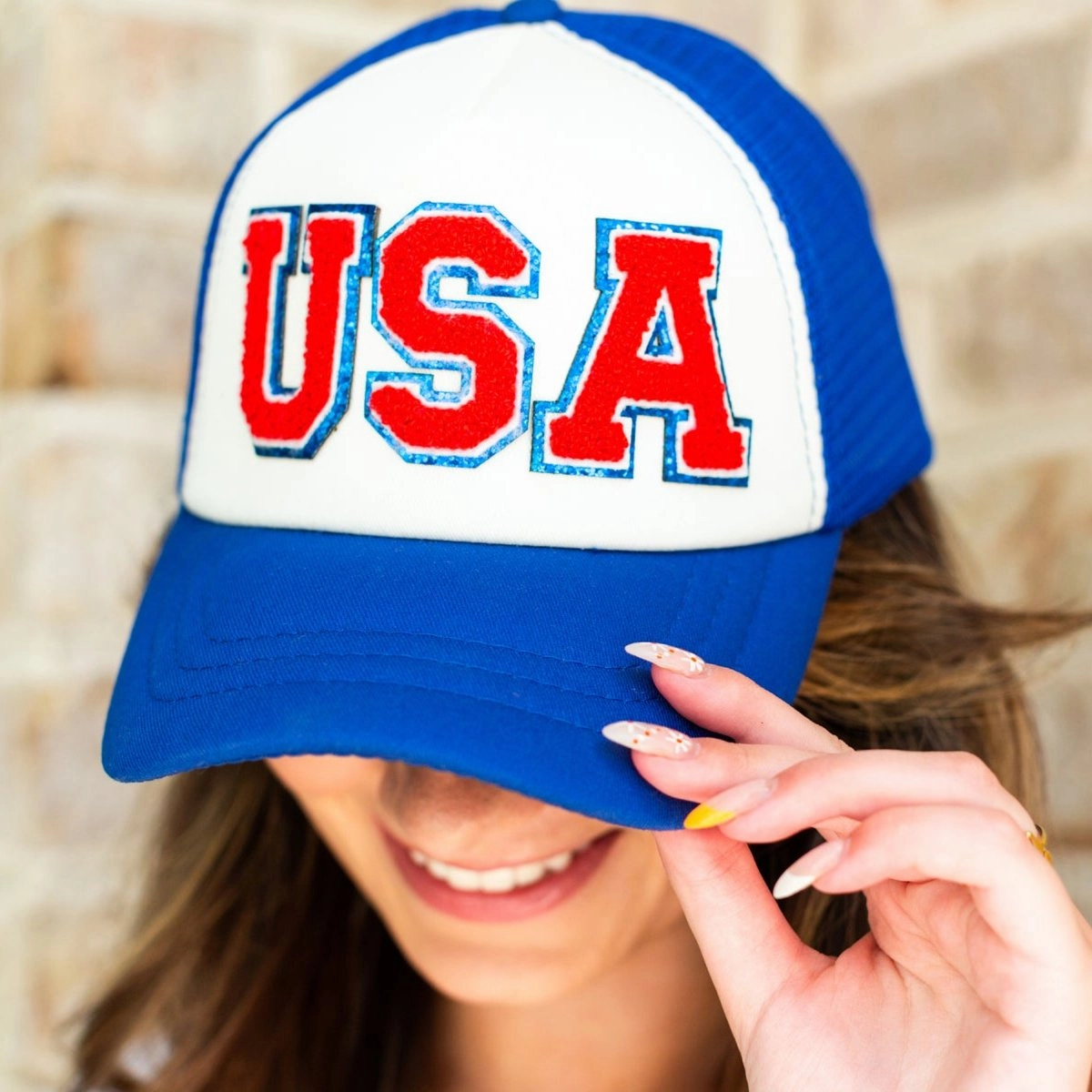 USA Letter Patch Trucker Hat