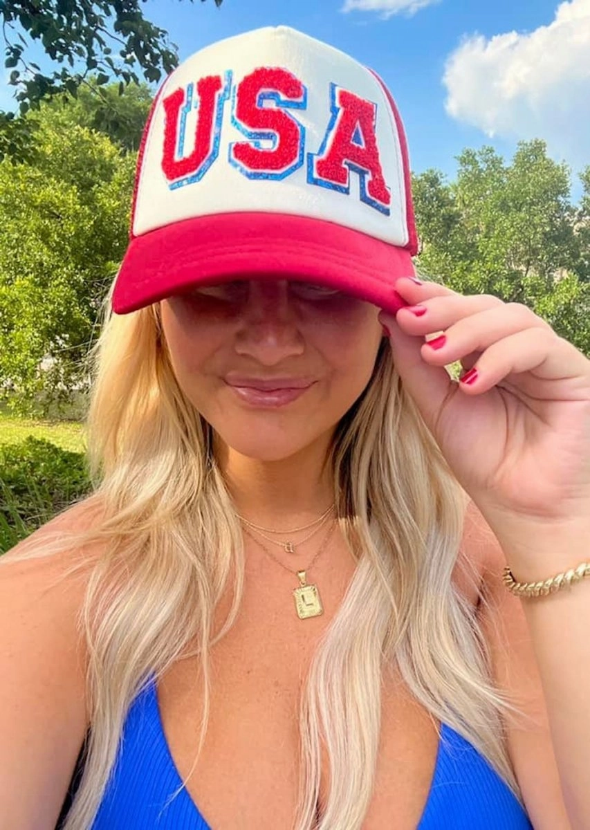 USA Letter Patch Trucker Hat