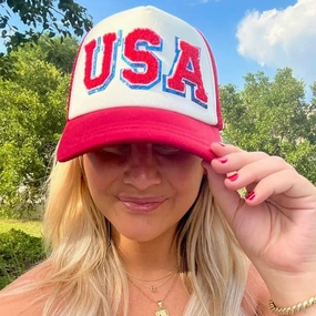 USA Letter Patch Trucker Hat