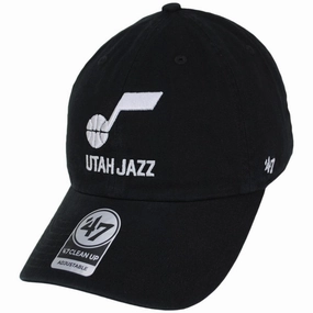 Utah Jazz NBA Clean Up Strapback Baseball Cap Dad Hat