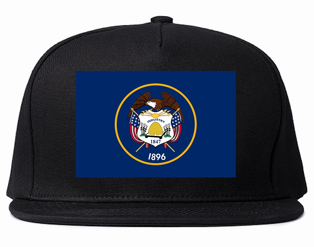 Utah State Flag UT Chest Mens Snapback Hat