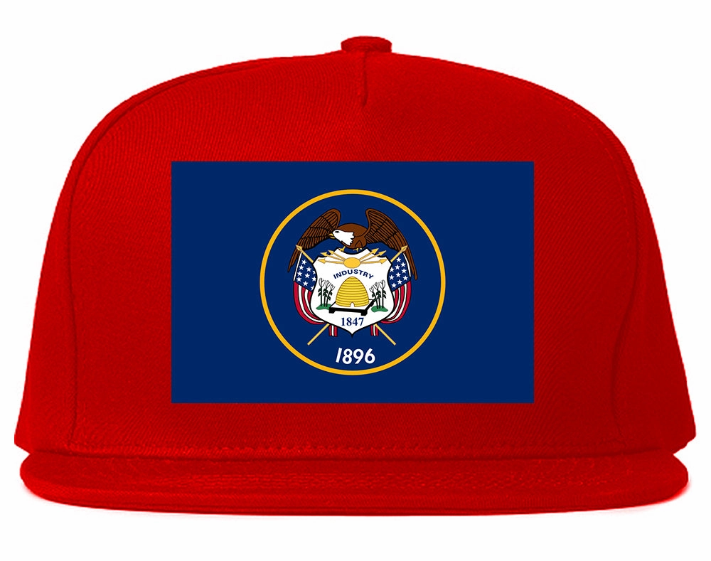 Utah State Flag UT Chest Mens Snapback Hat