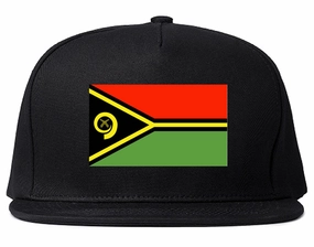 Vanuatu Flag Country Printed Snapback Hat Cap