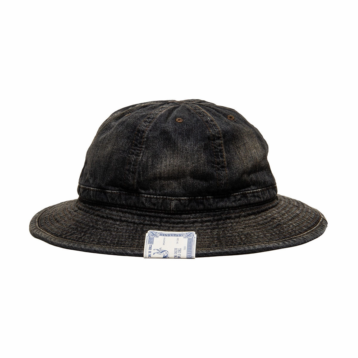 VINTAGE DENIM FATIGUE HAT - Black
