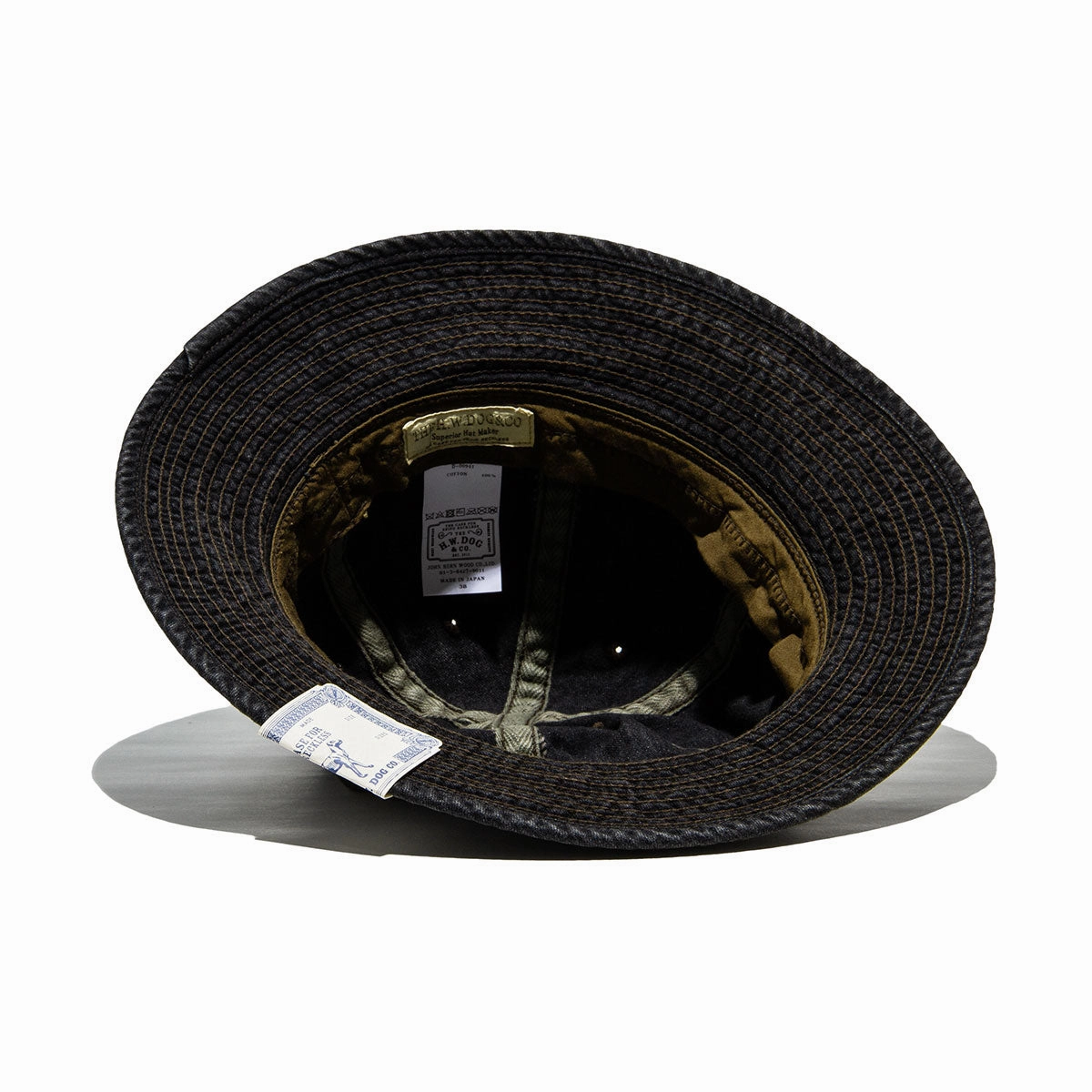VINTAGE DENIM FATIGUE HAT - Black